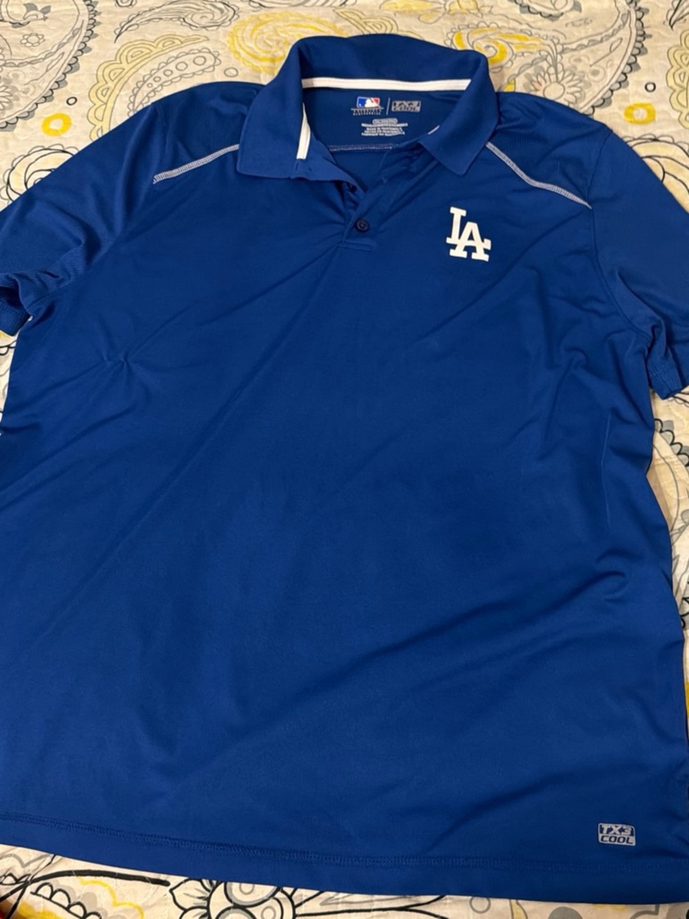 Majestic Los Angeles Dodgers Royal Blue Polo with LA Logo